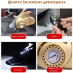Gonfleur et Aspirateur de Voiture Multi-Usage 4-en-1 ! – Image 2